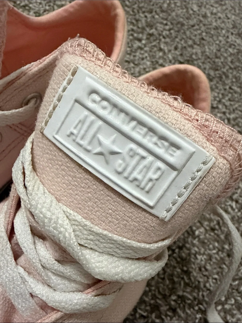 Converse Kids Pastel Pink Low Top Canvas Sneakers